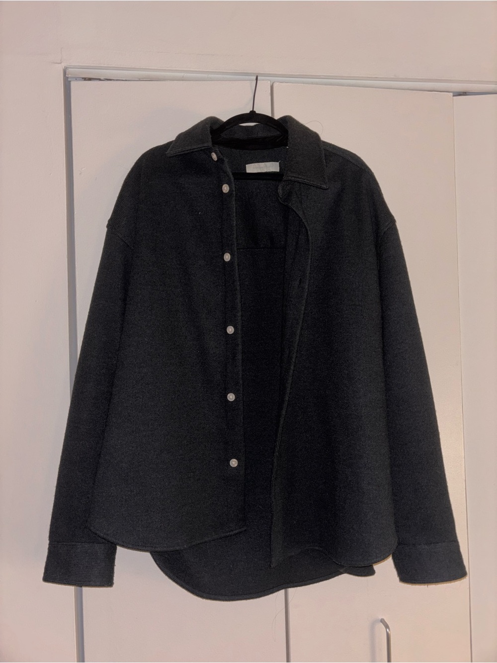 Blackish Navy mens knit shacket